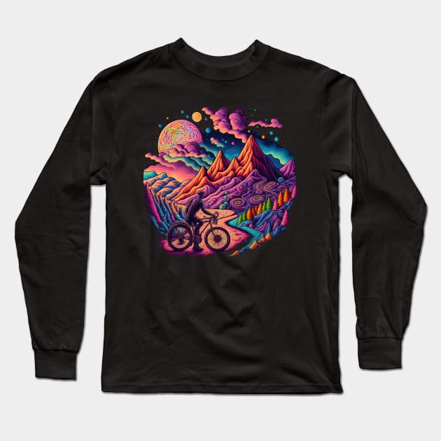 Bicycle Day 1943 | Colorful Psychedelic Art Long Sleeve T-Shirt by Trippinink